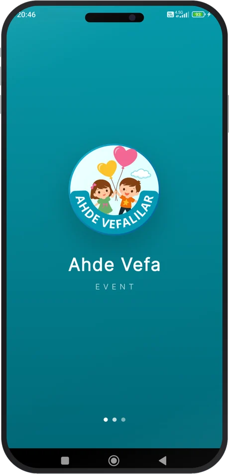 Ahde Vefa Event açılış ekranı